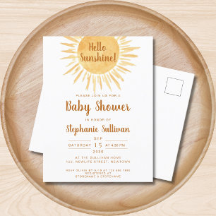 Postal De Invitación Boho Sunshine Baby Shower