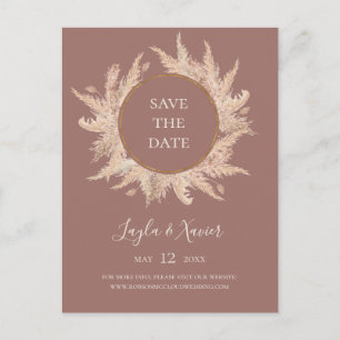 Postal De Invitación Boho Tropical Botanical   Dusty Rosa Guardar la fe