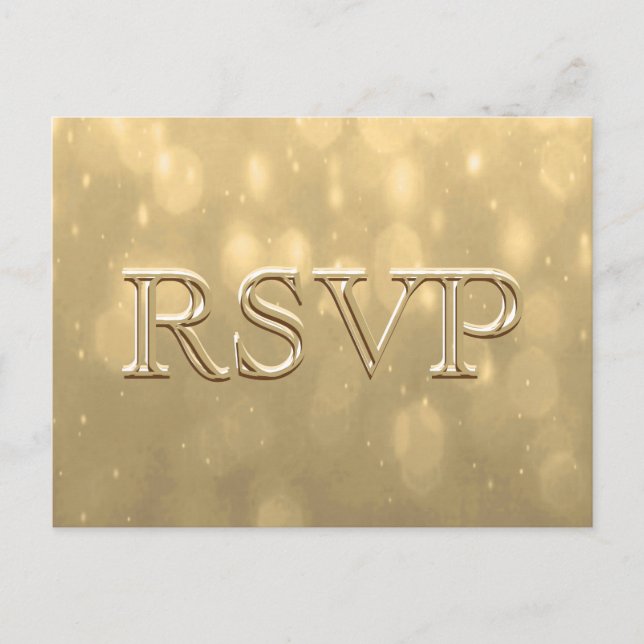 Postal De Invitación Bokeh suave | RSVP (Anverso)