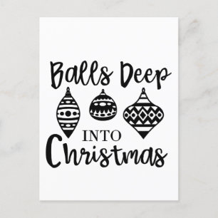 Postal De Invitación Bolas Profundas En Navidades Navidades divertidos 