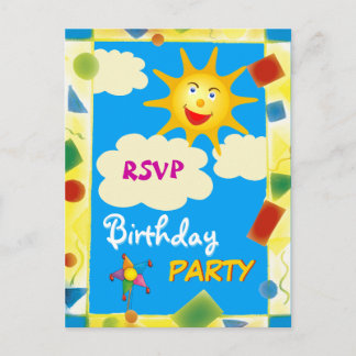 Postal De Invitación Bonito RSVP - PARTIDA DEL CUMPLEAÑOS