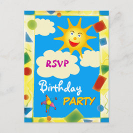 Postal De Invitación Bonito RSVP - PARTIDA DEL CUMPLEAÑOS