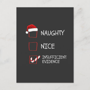 Postal De Invitación Bonito Travieso Evidencia Insuficiente Santa Navid