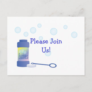 Postal De Invitación Botella de burbujas