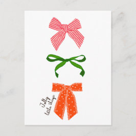 Postal De Invitación Bow Jolly Little Things Navidad 