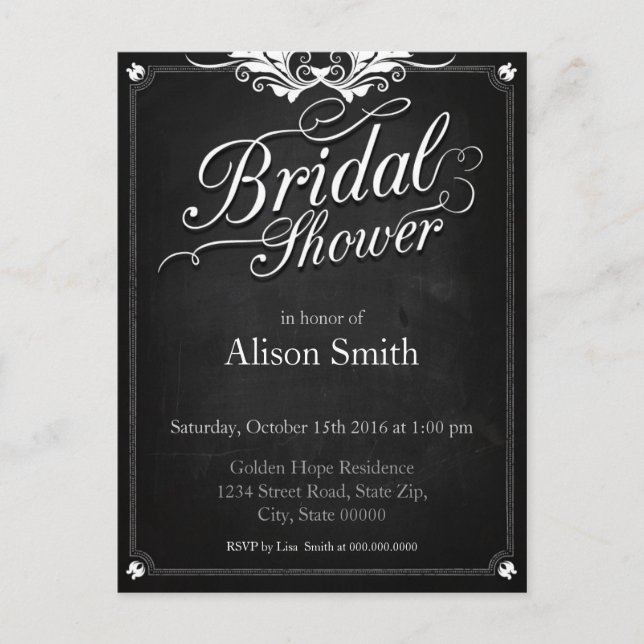 Postal De Invitación Bridal Shower (Anverso)