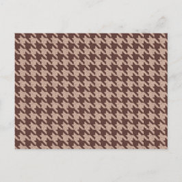 Postal De Invitación Brown Houndstooth Preppy Classic Pattern Blank Car