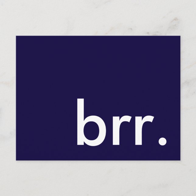 Postal De Invitación brr. ¡es un fiesta de invierno! (Anverso)