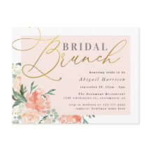 Brunch de novia floral con guión de oro de Rubor
