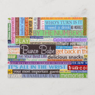 Postal De Invitación Bunco Babe
