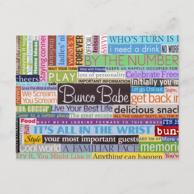 Postal De Invitación Bunco Babe (Anverso)