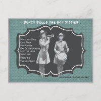 Bunco Bells Son Para Sissies Bunco Invitar Postcar