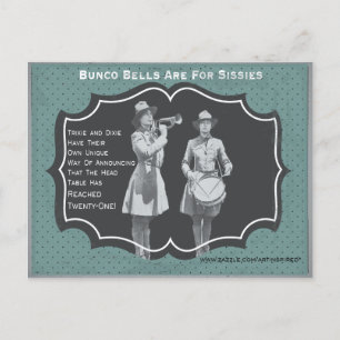 Postal De Invitación Bunco Bells Son Para Sissies Bunco Invitar Postcar