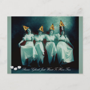 Postal De Invitación Bunco Ghouls quiere que te inviten a divertirte