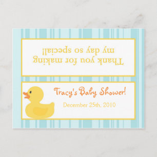 Postal De Invitación Burbujas de Ducky de Rubber Bag Topper