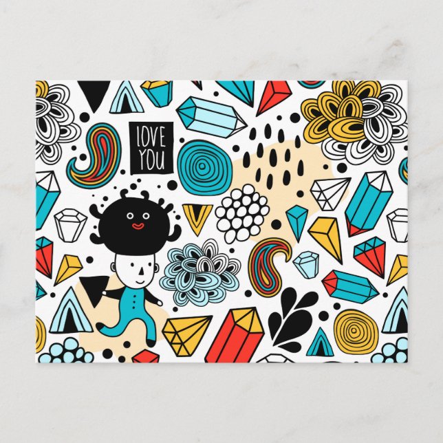 Postal De Invitación Cabeza loca (Anverso)