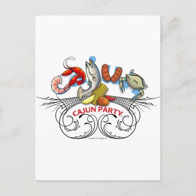 Postal De Invitación Cajun-Fiesta-WLG-20110531 (Anverso)