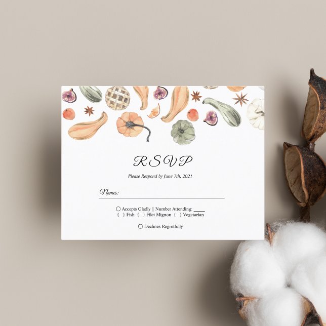 Postal De Invitación Calabaza Colorida Moderna Otoño (Subido por el creador)