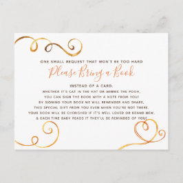 Postal De Invitación Calabaza otoñal Trae Baby Shower a la biblioteca d