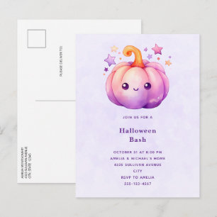 Postal De Invitación Calabaza pastel adorable Halloween