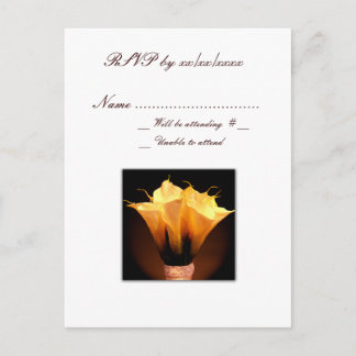 Postal De Invitación Calla lily RSVP Response Card