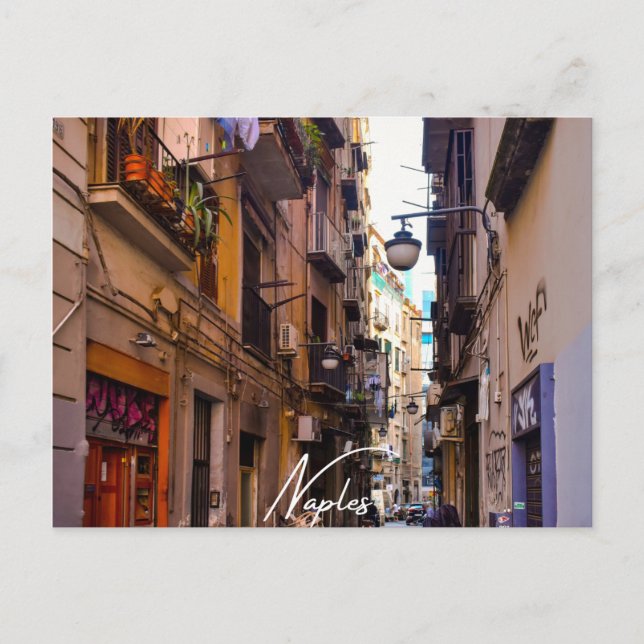 Postal De Invitación Callejón de Nápoles (Nápoles) (Anverso)