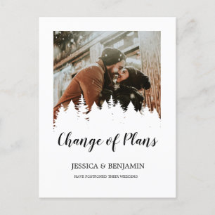 Postal De Invitación Cambio de planes con el guión gráfico del árbol de