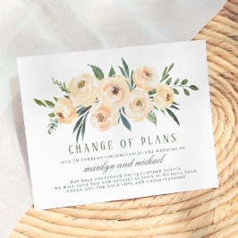 Postal De Invitación Cambio De Planes Planes Actualizados Retraso De Bo