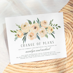 Postal De Invitación Cambio De Planes Planes Actualizados Retraso De Bo