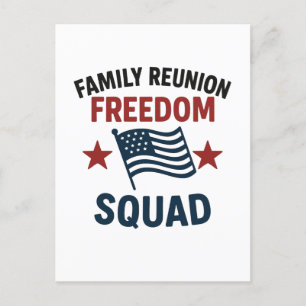 Postal De Invitación Camiseta de Reunión Familiar Freedom Squad - Patri