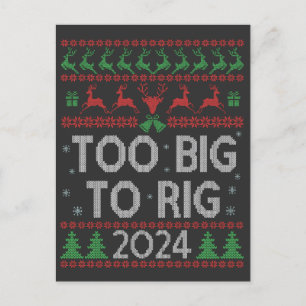 Postal De Invitación Camiseta fea divertida de Navidad Trump 2024 demas