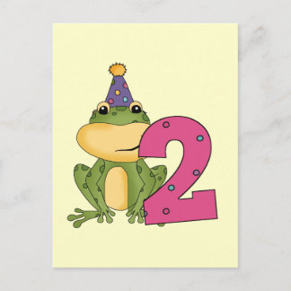 Postal De Invitación Camisetas y regalos para el segundo cumpleaños de