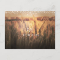 Campo de Trigo Boda Rústica de Campo RSVP