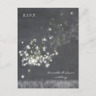 Postal De Invitación Candelions Wedding RSVP