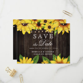 Postal De Invitación Cañón De Madera De Girasol Encender Boda Guardar L