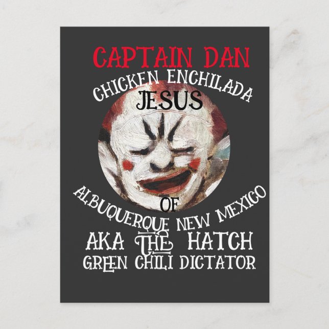 POSTAL DE INVITACIÓN CAPITÁN DAN CHICKEN ENCHILADA JESÚS 2051 NM (Anverso)