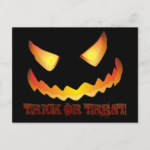 Postal De Invitación Cara de Calabaza 2 para Halloween