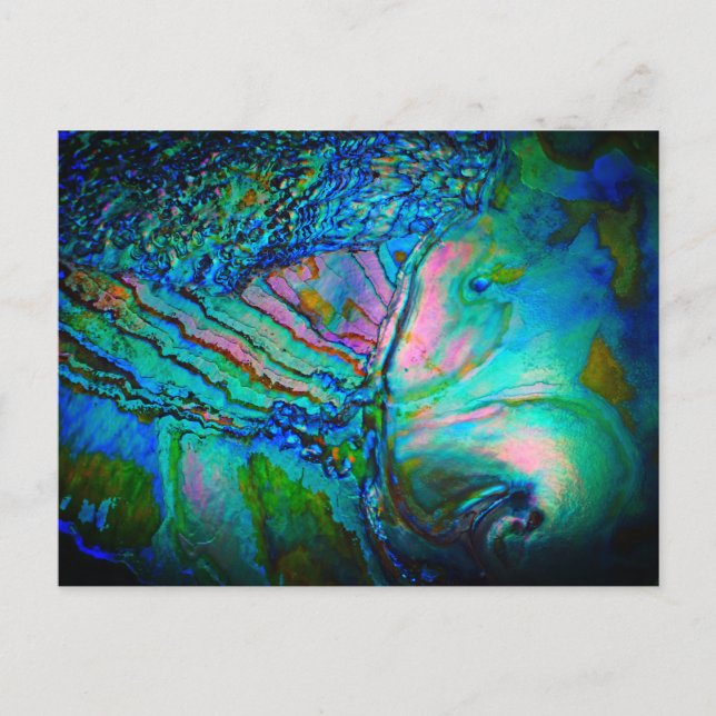 Postal De Invitación Caracola Azul Dramática (Anverso)