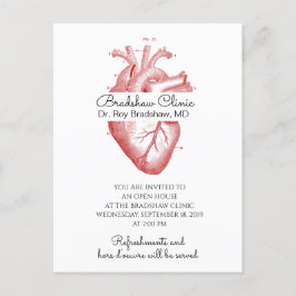 Postal De Invitación Cardiología médica anatómica cardíaca