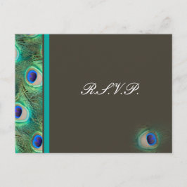 Postal De Invitación carta de rsvp de casamiento azul de casamiento de