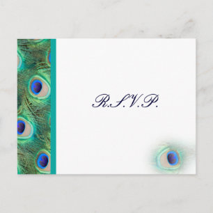Postal De Invitación carta de rsvp de casamiento azul de casamiento de