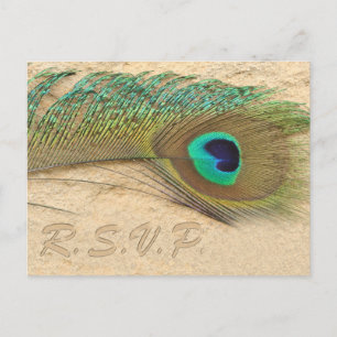 Postal De Invitación carta de rsvp de casamiento azul de casamiento de