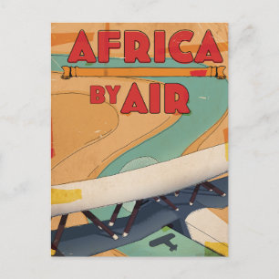 Postal De Invitación Cartel de viaje a África por aire
