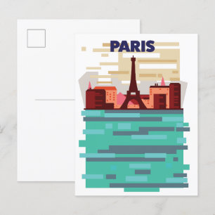 Postal De Invitación Cartel de viaje a París