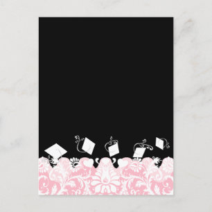 Postal De Invitación Casa abierta de graduación rosada de fotos