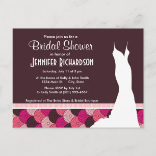 Postal De Invitación Cáscaras rosadas cúrcutas