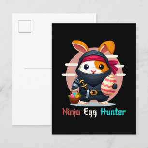 Postal De Invitación Cazador de huevos ninja
