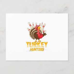 Postal De Invitación Cazador de pavos lindo divertido de bolos Día de A