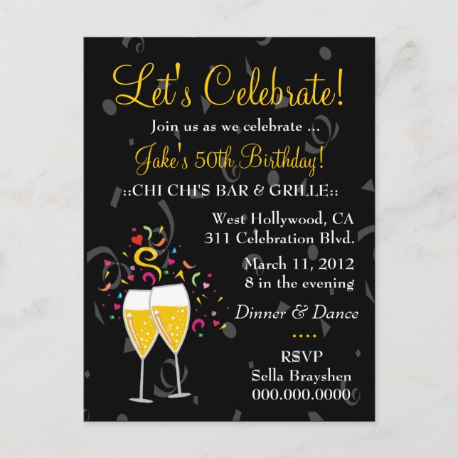 POSTAL DE INVITACIÓN CELEBRACIÓN DE 311-CHAMPAÑA (Anverso)