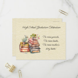 Postal De Invitación Celebración de graduación de secundaria